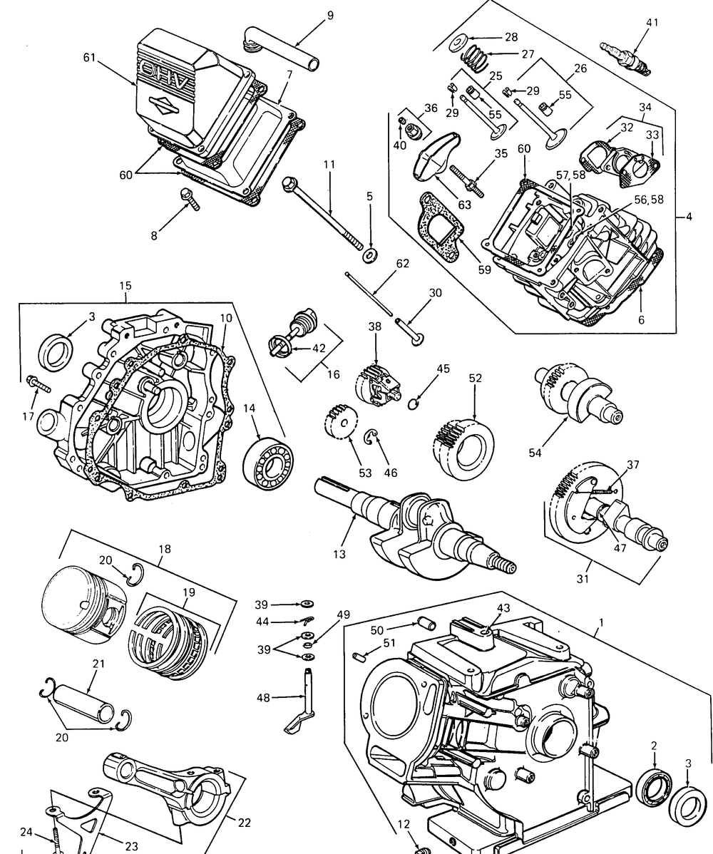 Engine Assembly Diagram and Parts List for 085 169110100-GMT Cub Cadet Generator